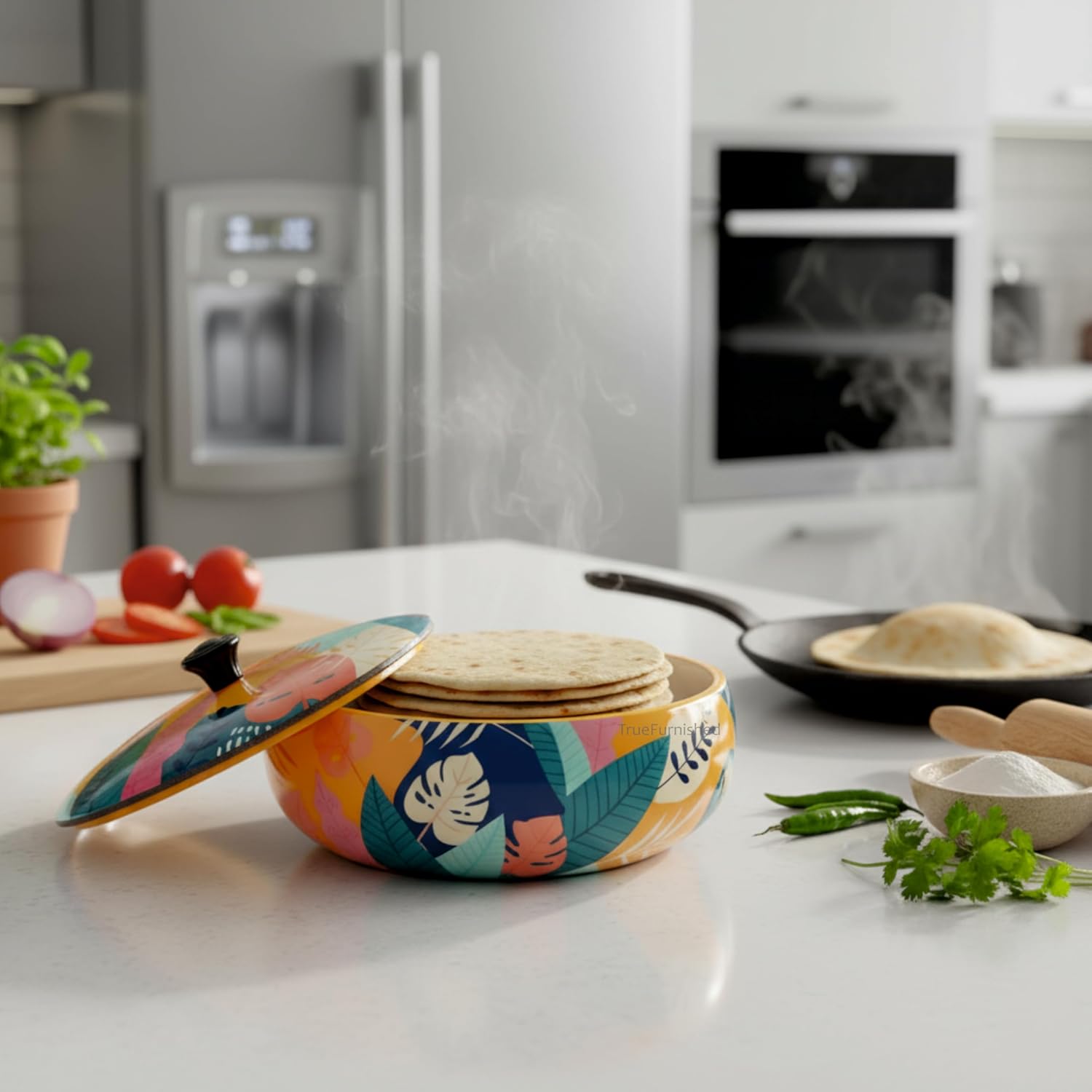 Premium wooden chapati storage box for keeping rotis fresh and warm