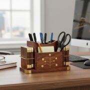 Handcrafted wooden tea coaster for cups and mugs