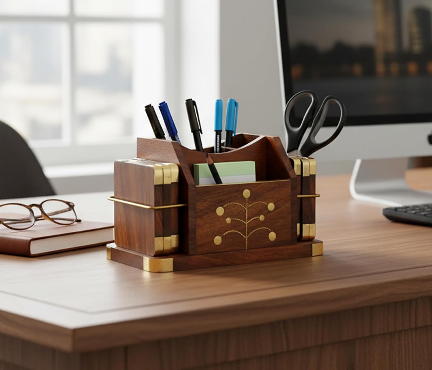 Eco friendly handmade wooden tea coaster