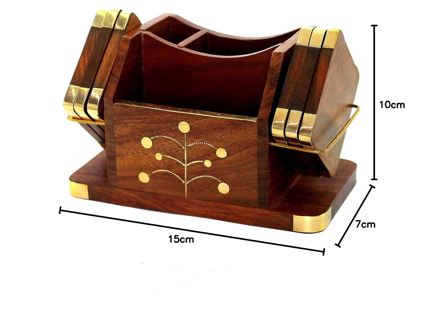 Wooden tea coaster for cup and mug use