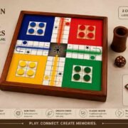 Wooden Ludo and Snakes and Ladders 2-in-1 board game