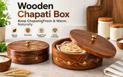Wooden Chapati Box