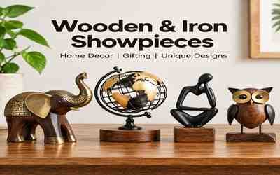 Wooden & Iron Showpiece